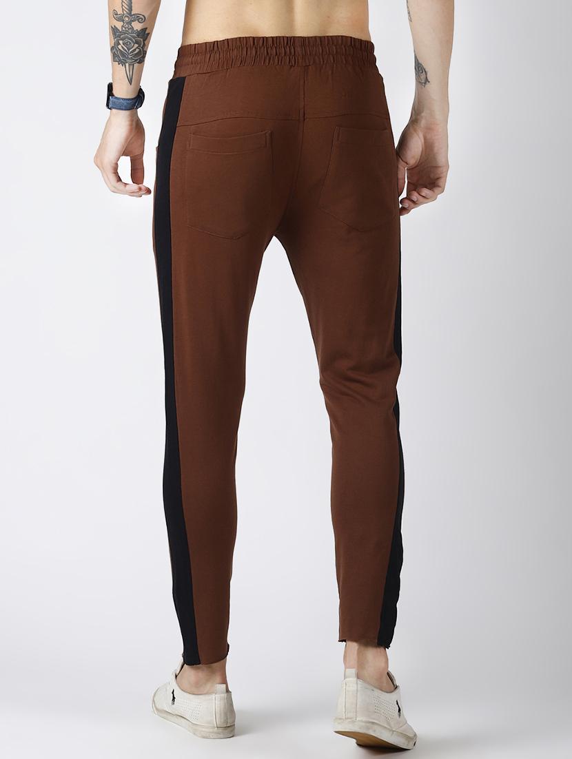 brown side striped full length track pant - 16507506 - Zoom Image - 3