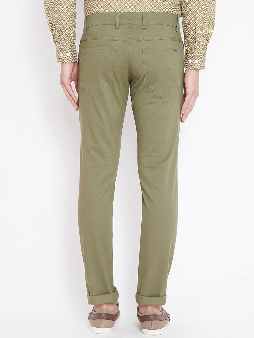 green solid chinos - 16509358 - Zoom Image - 3