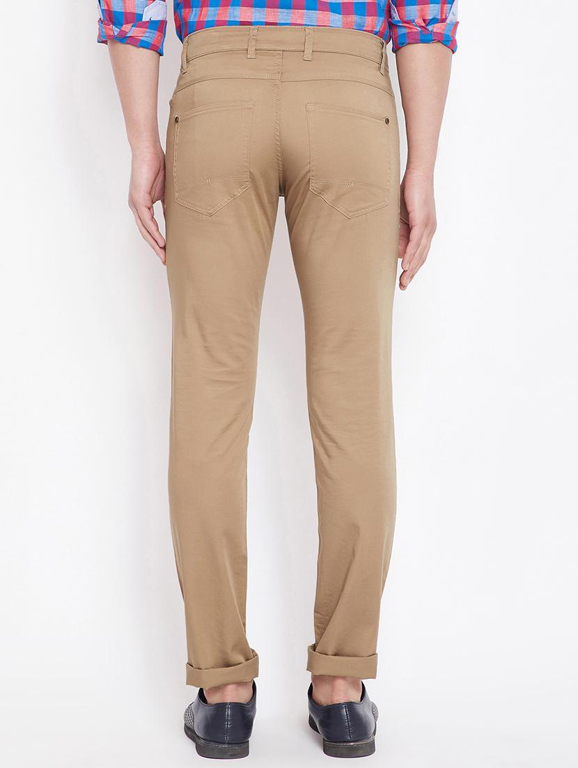 beige solid chinos - 16509360 - Zoom Image - 3