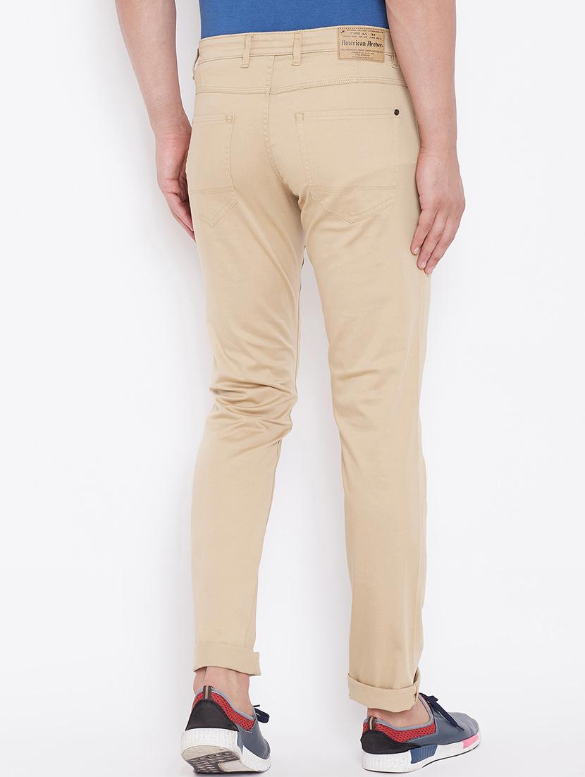 beige solid chinos - 16509369 - Zoom Image - 3
