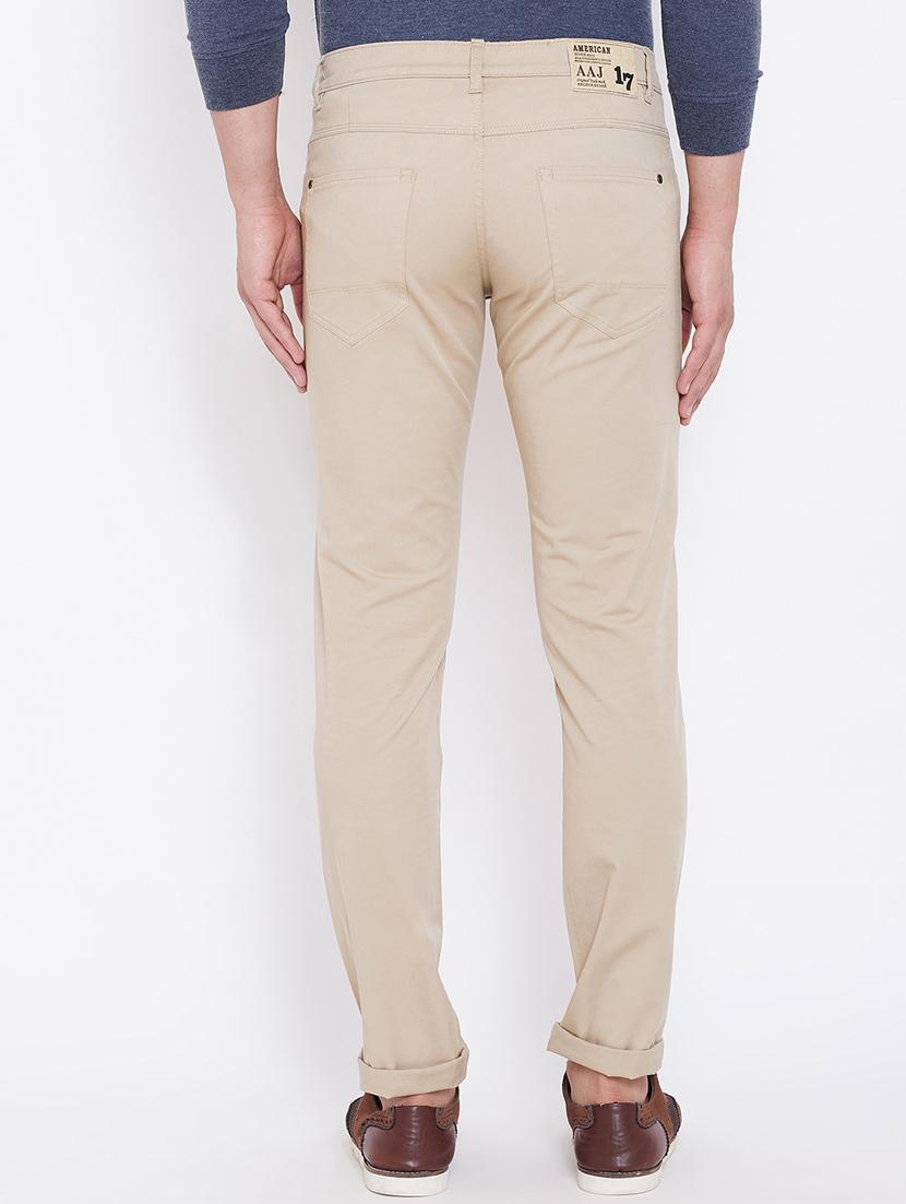 beige solid chinos - 16509371 - Zoom Image - 3