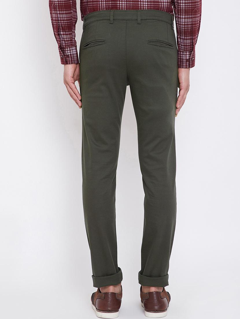 green solid chinos - 16509402 - Zoom Image - 3