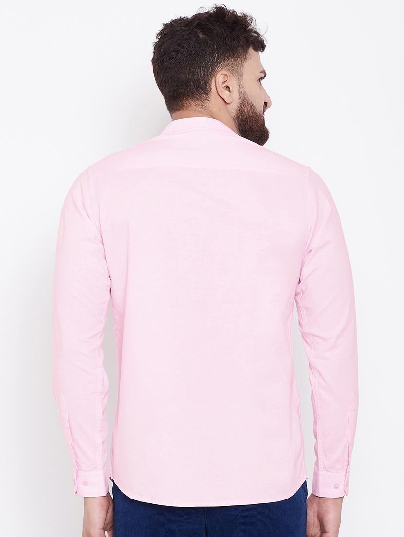 pink linen casual shirt - 16509423 - Zoom Image - 3