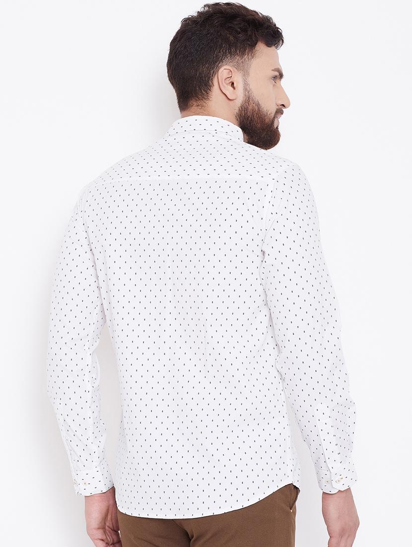 white printed casual shirt - 16509434 - Zoom Image - 3