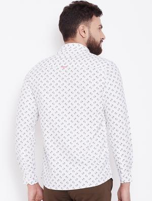 white printed casual shirt - 16509439 - Standard Image - 3