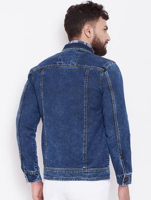 blue faded denim jacket - 16509457 - Standard Image - 3