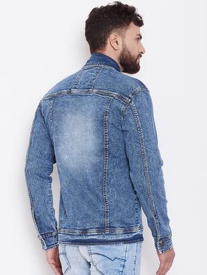 blue washed denim jacket - 16509458 - Standard Image - 3