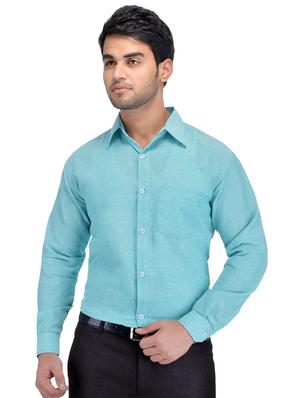 blue and green solid combo formal shirts - 16510255 - Standard Image - 3
