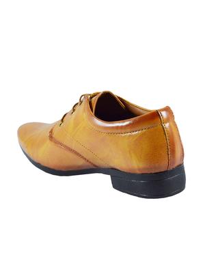 tan leatherette lace-up derbys - 16510417 - Standard Image - 3