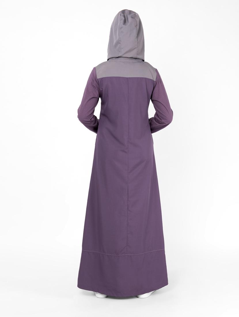 solid fit & flare cloaks & abaya - 16510729 - Zoom Image - 3