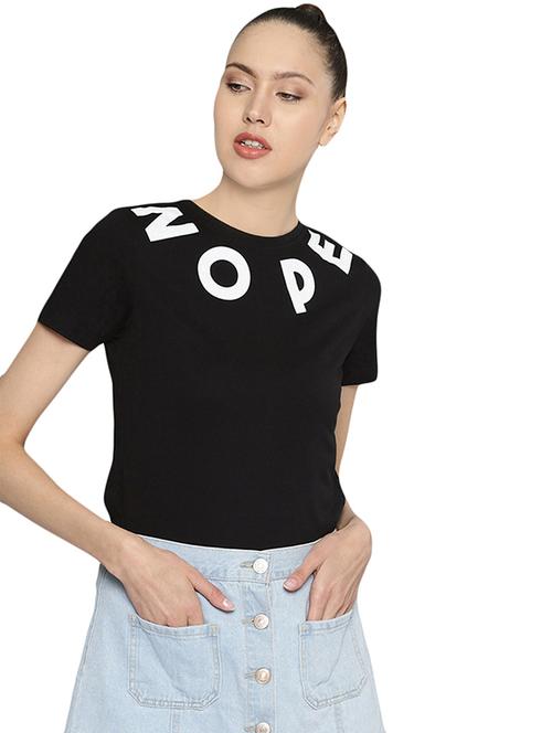 crew neck quirky text tee - 16510826 - Standard Image - 1