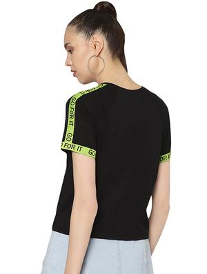 crew neck quirky tape tee - 16510831 - Standard Image - 3