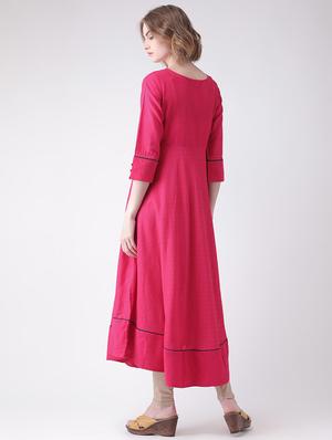 embroidered silk straight kurta - 16511014 - Standard Image - 3
