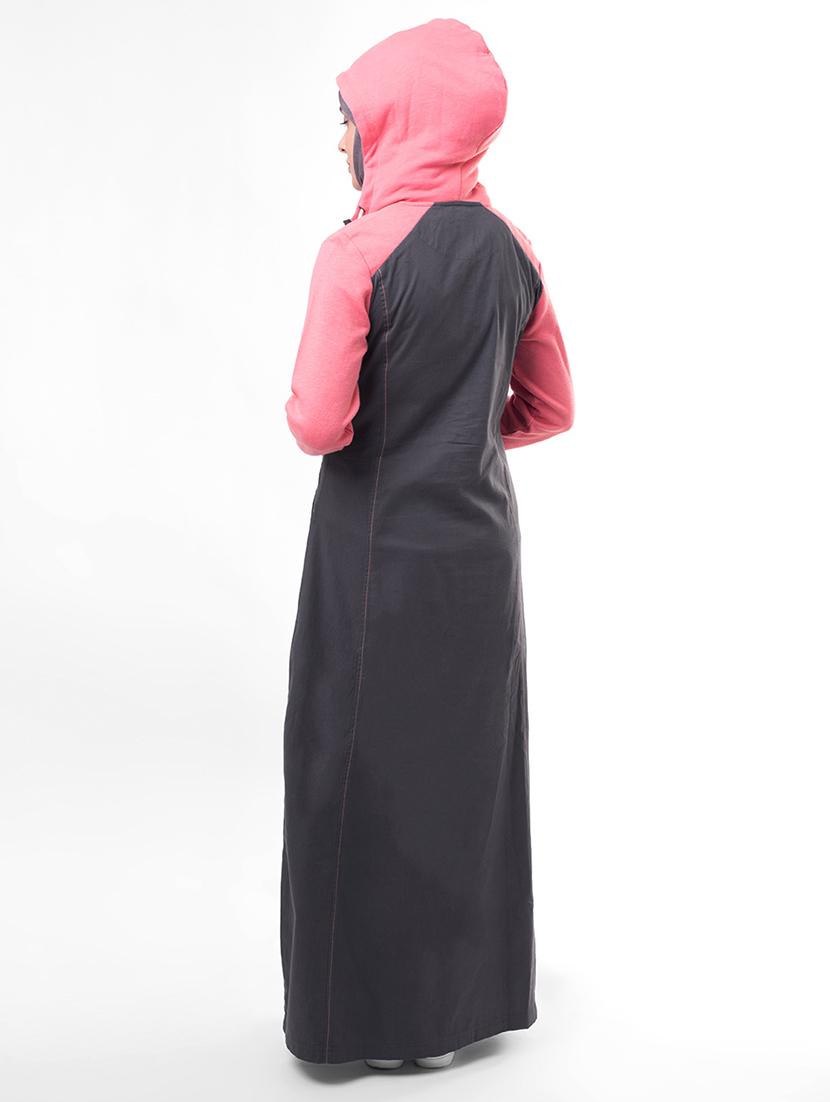 solid a-line cloaks & abaya - 16511506 - Zoom Image - 3
