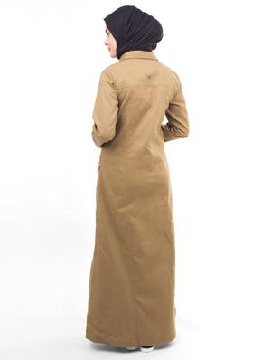 solid a-line cloaks & abaya - 16511528 - Standard Image - 3