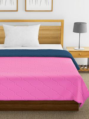 reversible micro polyester 150 gsm solids single bed comforter - 16512480 - Standard Image - 3