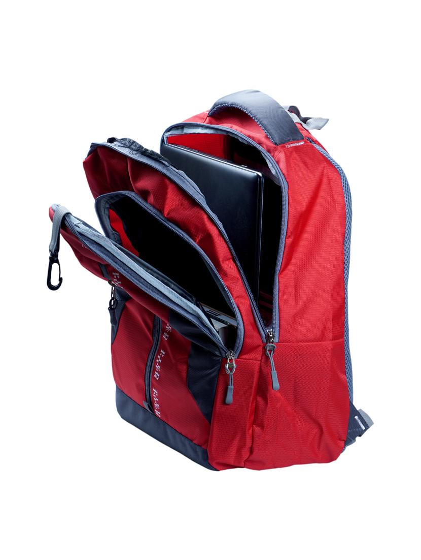 red & grey polyester backpack - 16512794 - Zoom Image - 3