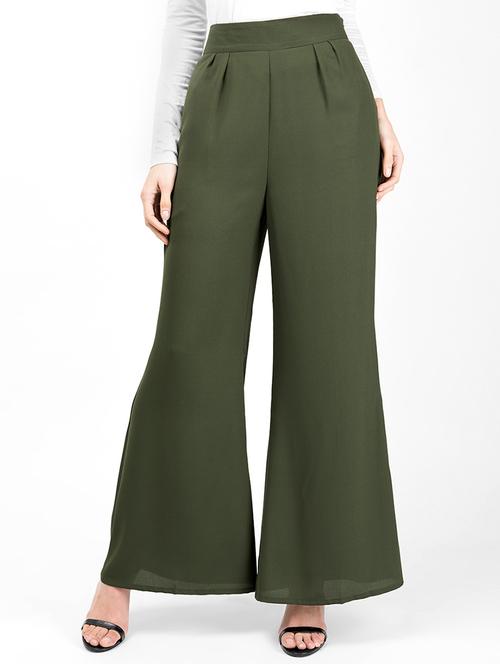 high rise pleated palazzo - 16512865 - Standard Image - 1