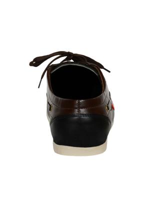 shoes kingdom black leatherette lace up boatshoes - 16513483 - Standard Image - 3