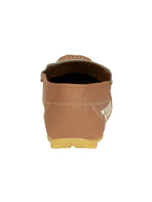 shoes kingdom beige leatherette slip on loafers - 16513489 - Standard Image - 3