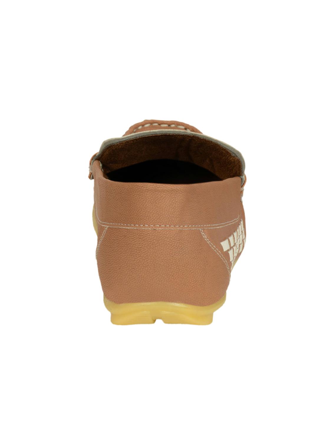 shoes kingdom beige leatherette slip on loafers - 16513489 - Zoom Image - 3