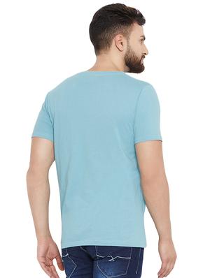 blue solid t-shirt - 16514716 - Standard Image - 3