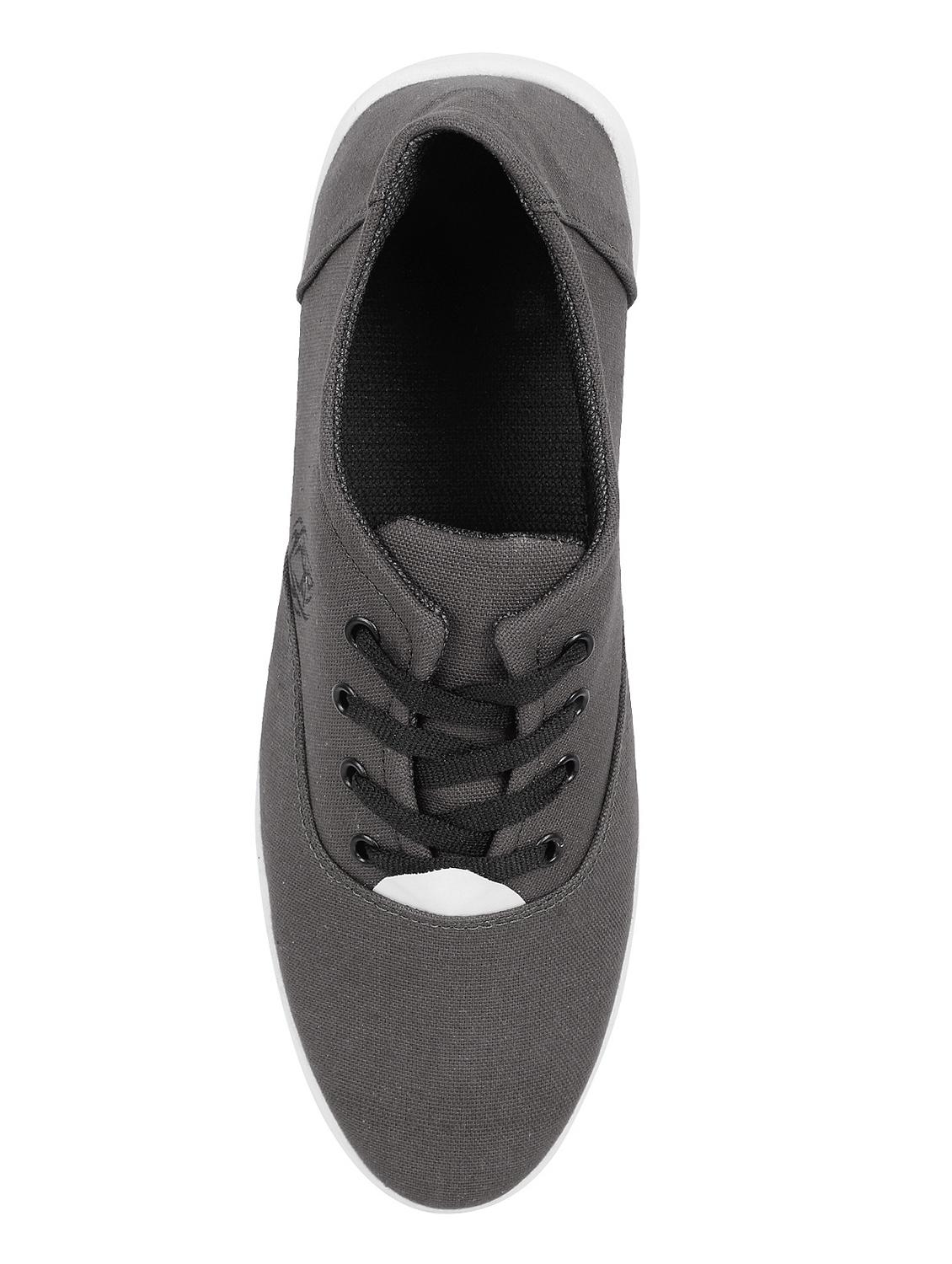 grey canvas lace up sneakers - 16514979 - Zoom Image - 3