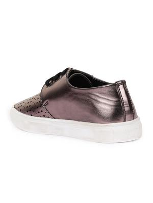 metallic lace-up casual shoes - 16515298 - Standard Image - 3
