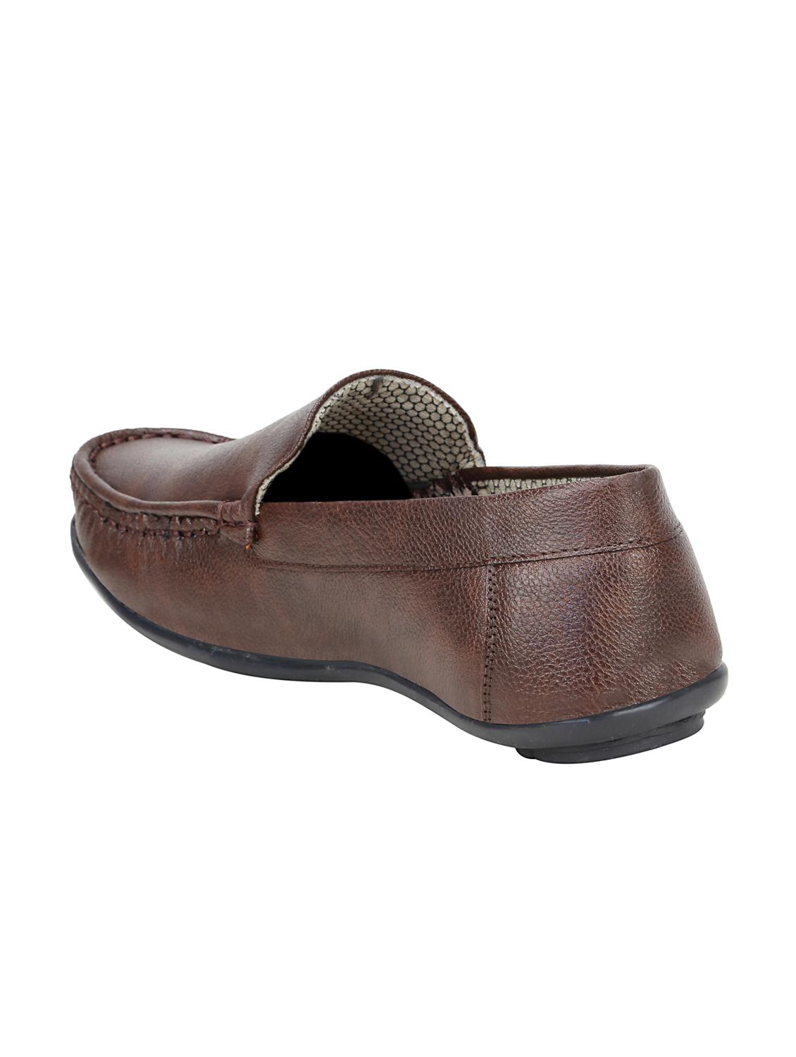 hip street brown leatherette slip on loafers - 16515346 - Zoom Image - 3