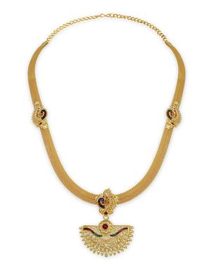 gold metal necklaces and earring - 16515635 - Standard Image - 3