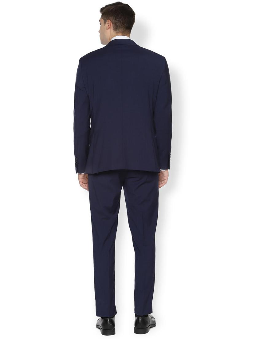 blue single breasted checkered suit - 16516111 - Zoom Image - 3