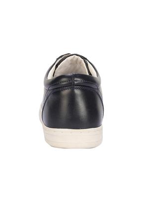 peter england blue leather lace up sneakers - 16516191 - Standard Image - 3