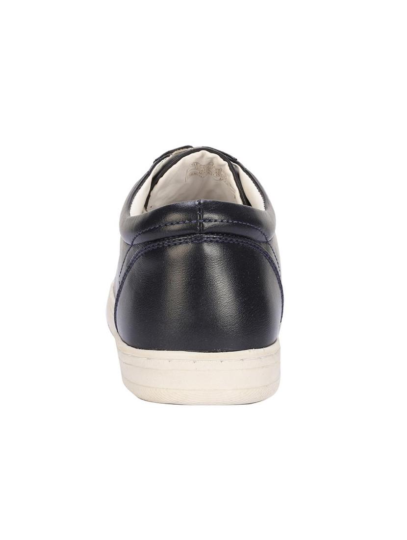 peter england blue leather lace up sneakers - 16516191 - Zoom Image - 3