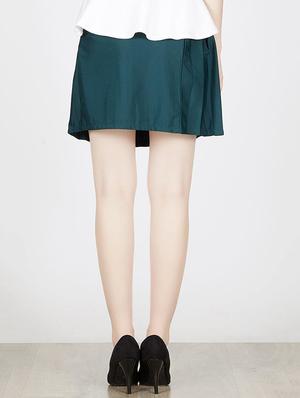 mid rise solid pleated skirt - 16516622 - Standard Image - 3