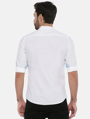 white solid casual shirt - 16516630 - Standard Image - 3