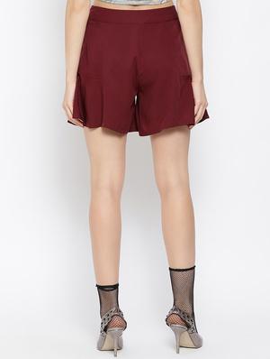 high rise solid shorts - 16516679 - Standard Image - 3
