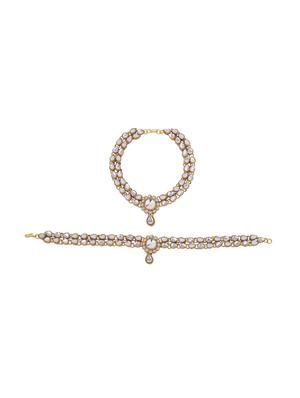 white gold plated payal - 16517046 - Standard Image - 3