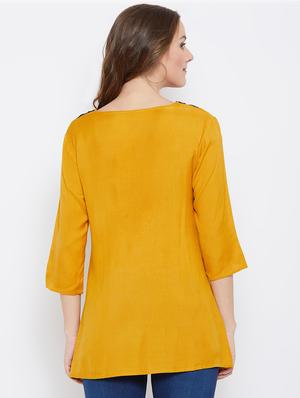 embroidered detail solid tunic - 16517552 - Standard Image - 3