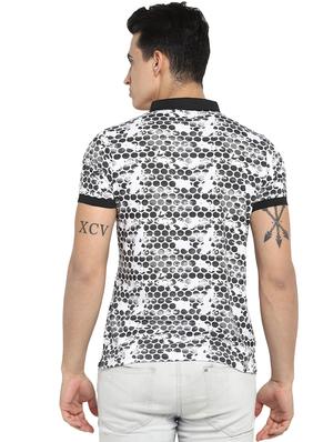 black printed polo t-shirt - 16517949 - Standard Image - 3