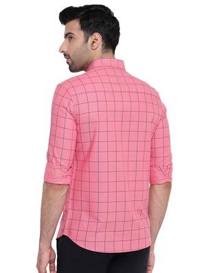 pink checkered casual shirt - 16518031 - Standard Image - 3