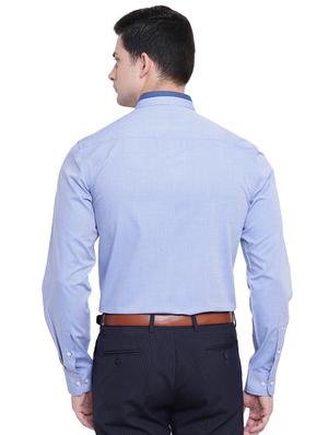 blue printed formal shirt - 16518046 - Standard Image - 3