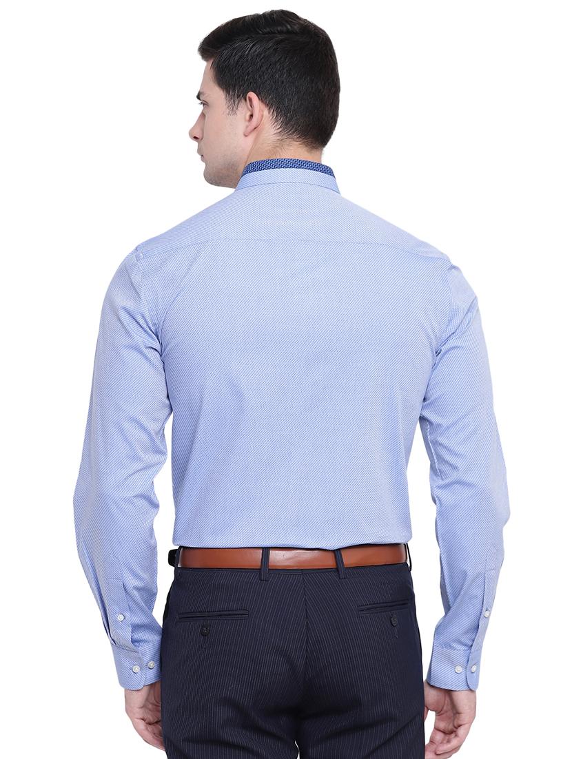 blue printed formal shirt - 16518046 - Zoom Image - 3