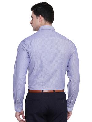 blue printed formal shirt - 16518179 - Standard Image - 3