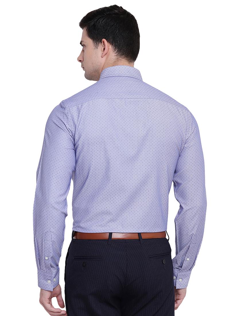 blue printed formal shirt - 16518179 - Zoom Image - 3