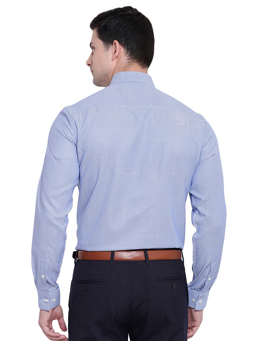 light blue printed formal shirt - 16518182 - Zoom Image - 3