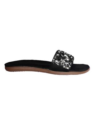 black slip on sandals - 16518639 - Standard Image - 3