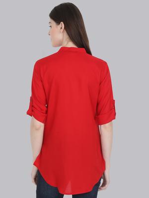 solid a-line kurti - 16519189 - Standard Image - 3