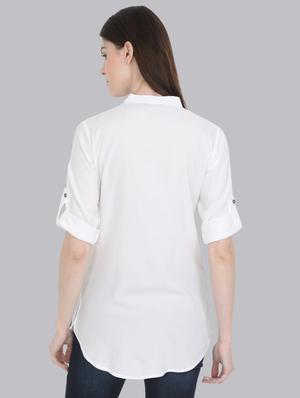 Solid a-line kurti - 16519190 - Standard Image - 3