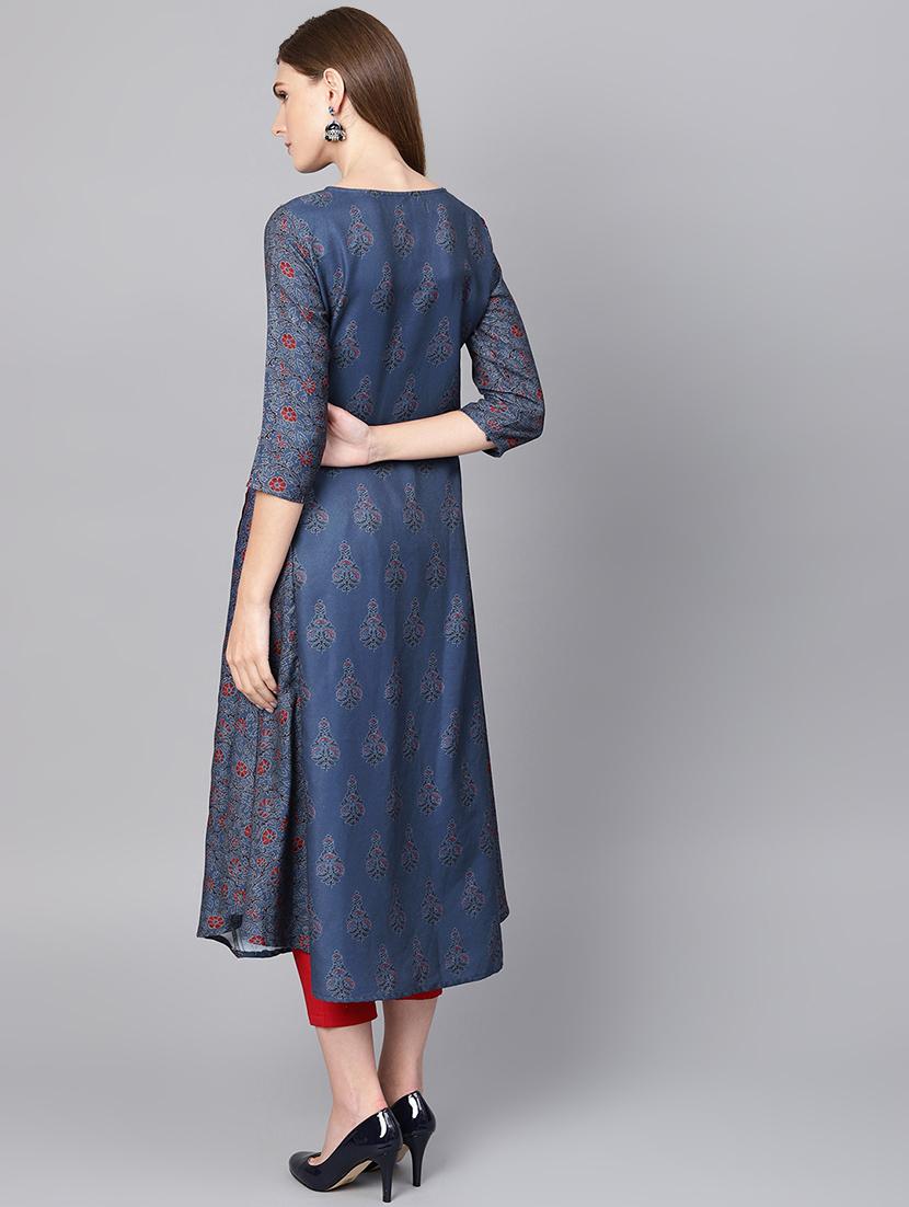 floral printed kurta pant set - 16519542 - Zoom Image - 3