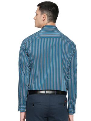 blue striped formal shirt - 16519737 - Standard Image - 3